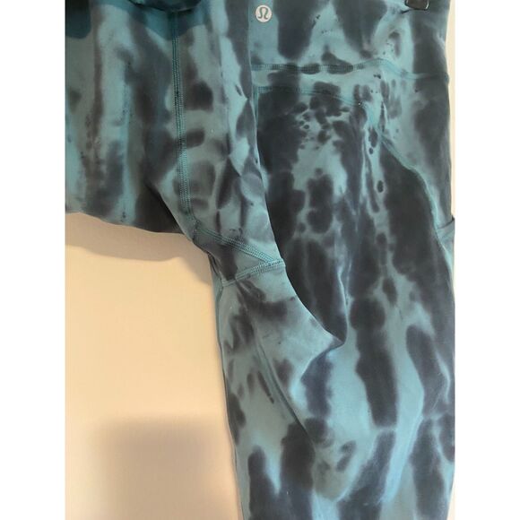 Lululemon Invigorate High-Rise Tight 25" *Wash Forest Shibori Desert Teal - Picture 6 of 9